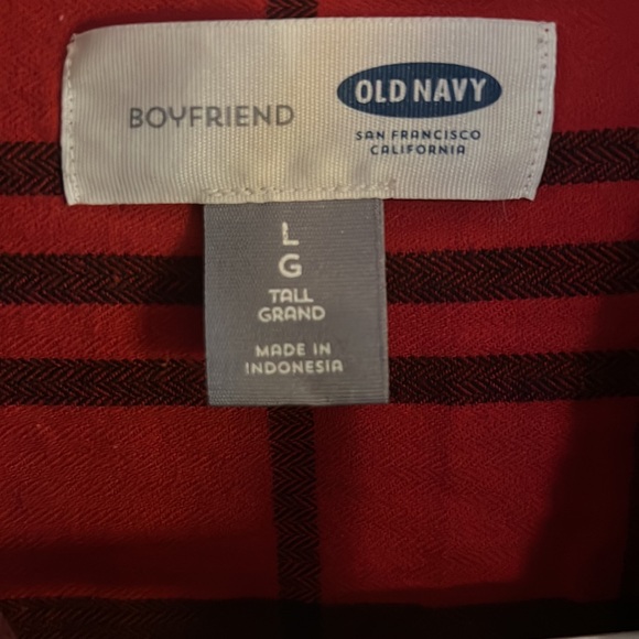 Old Navy Boyfriend Shirt LT - Picture 2 of 5
